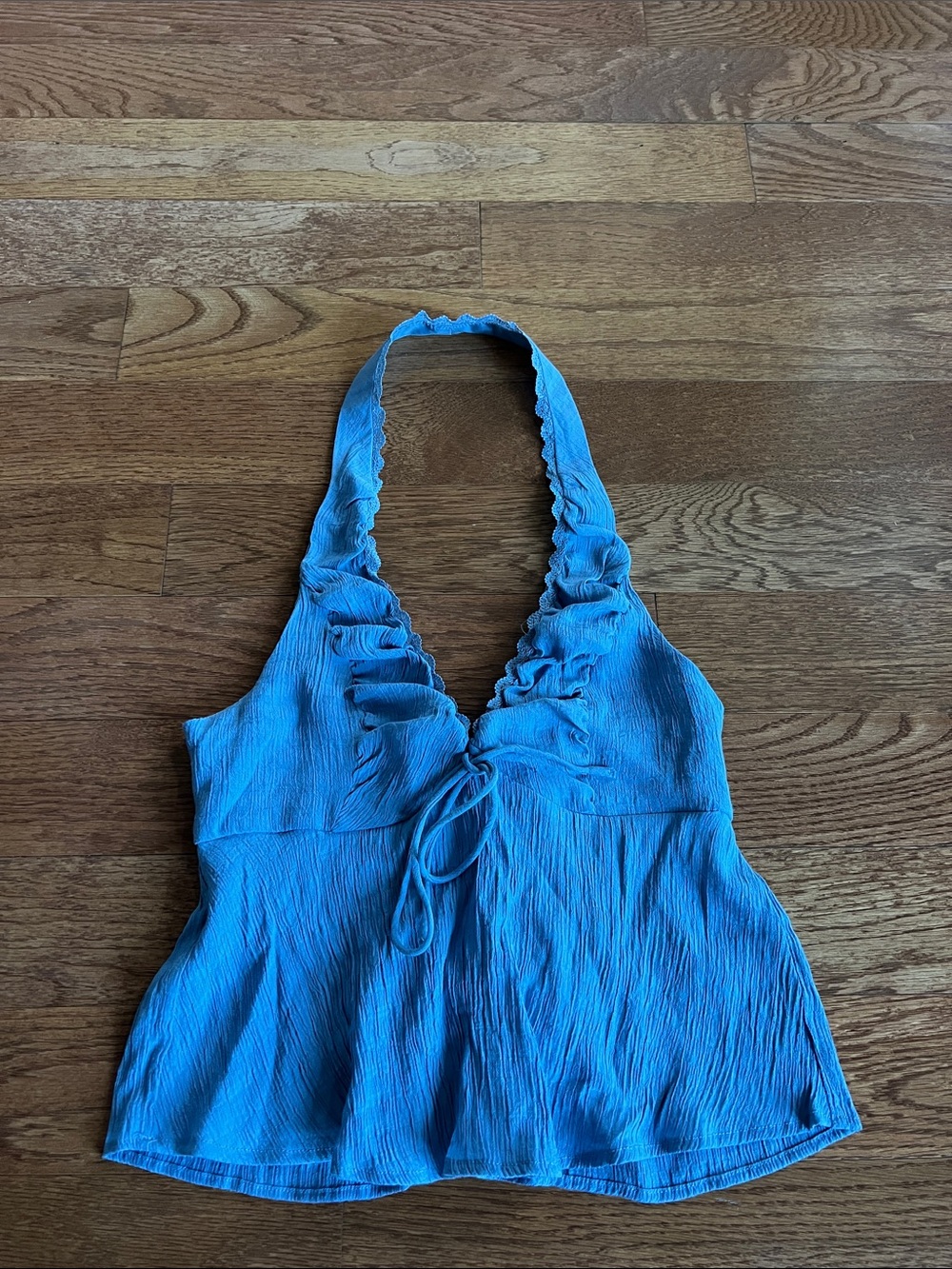 Beverly and Beck Smocked Sky Blue Top